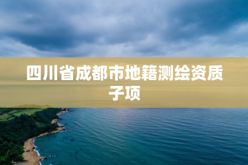 四川省成都市地籍测绘资质子项