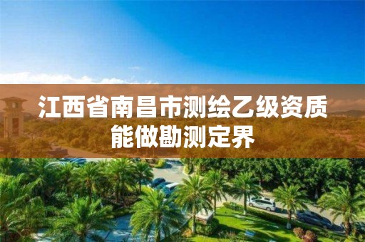 江西省南昌市测绘乙级资质能做勘测定界