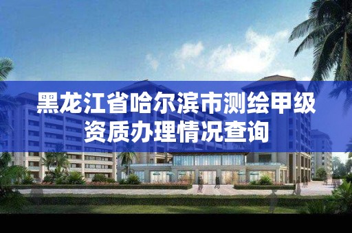 黑龙江省哈尔滨市测绘甲级资质办理情况查询