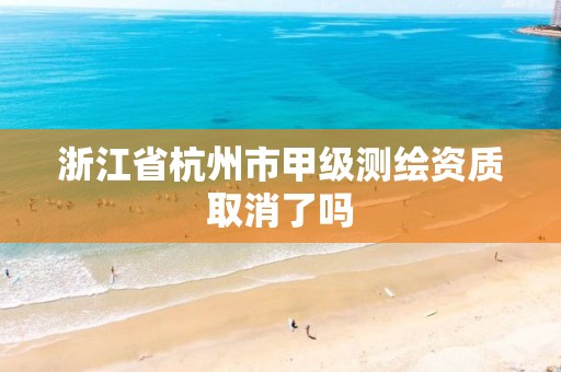 浙江省杭州市甲级测绘资质取消了吗