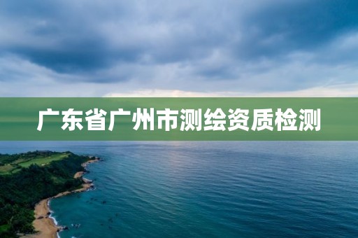 广东省广州市测绘资质检测