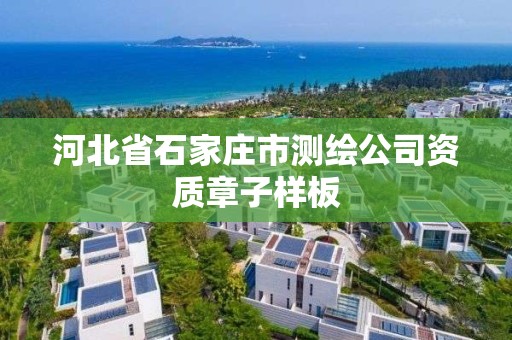 河北省石家庄市测绘公司资质章子样板