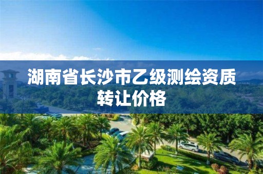 湖南省长沙市乙级测绘资质转让价格