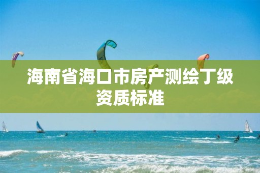 海南省海口市房产测绘丁级资质标准