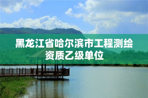 黑龙江省哈尔滨市工程测绘资质乙级单位