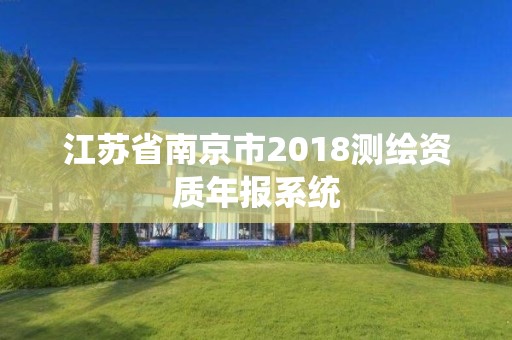 江苏省南京市2018测绘资质年报系统