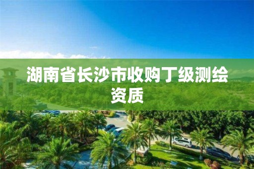 湖南省长沙市收购丁级测绘资质