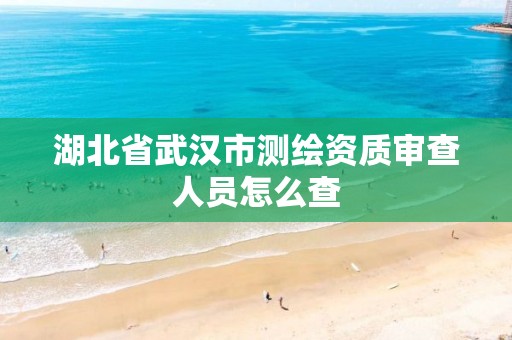 湖北省武汉市测绘资质审查人员怎么查