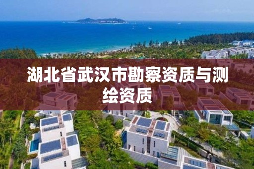 湖北省武汉市勘察资质与测绘资质