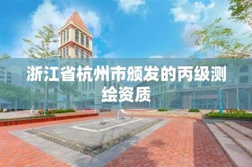 浙江省杭州市颁发的丙级测绘资质