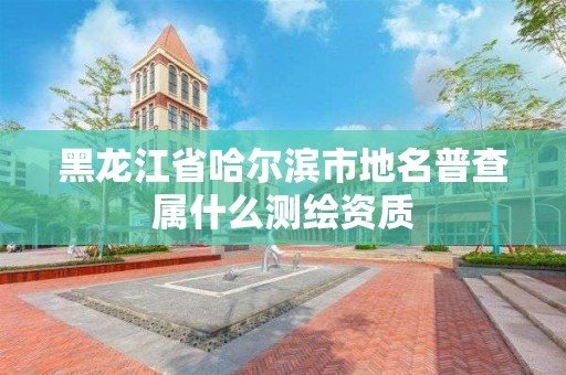 黑龙江省哈尔滨市地名普查属什么测绘资质