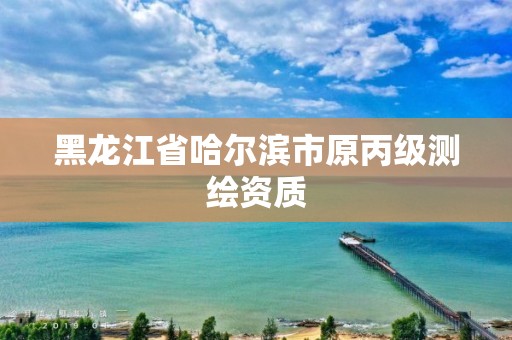 黑龙江省哈尔滨市原丙级测绘资质