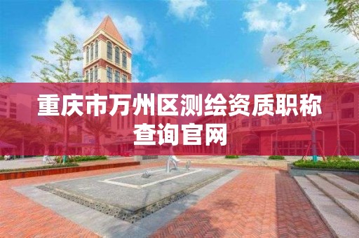 重庆市万州区测绘资质职称查询官网