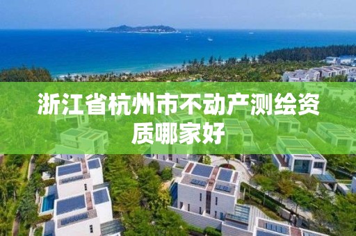 浙江省杭州市不动产测绘资质哪家好