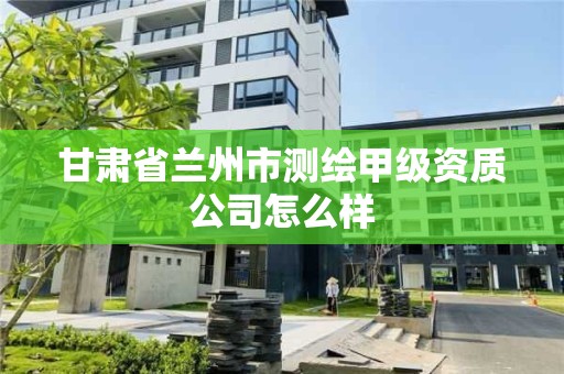 甘肃省兰州市测绘甲级资质公司怎么样