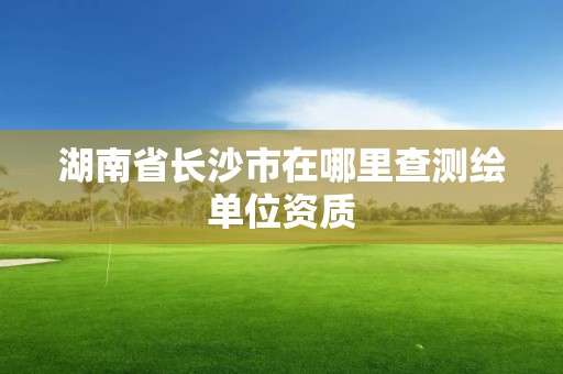 湖南省长沙市在哪里查测绘单位资质