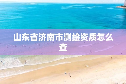 山东省济南市测绘资质怎么查