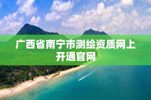 广西省南宁市测绘资质网上开通官网