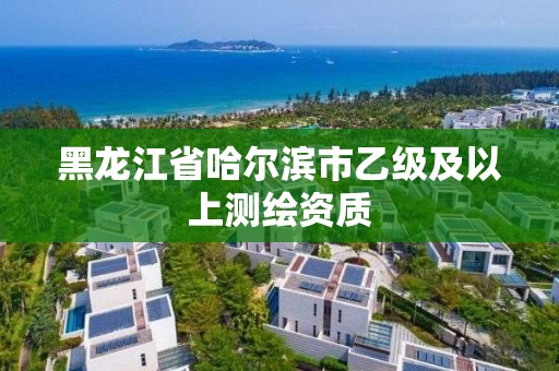 黑龙江省哈尔滨市乙级及以上测绘资质