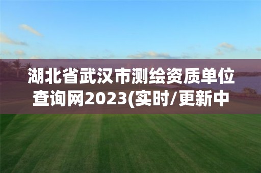 湖北省武汉市测绘资质单位查询网2023(实时/更新中)