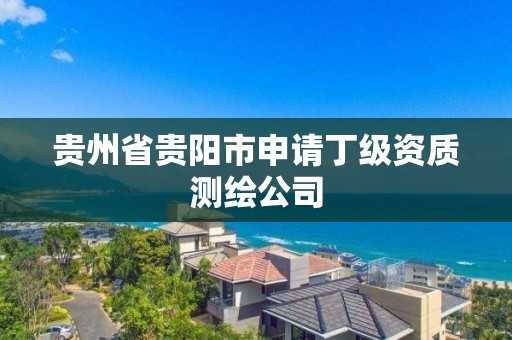 贵州省贵阳市申请丁级资质测绘公司