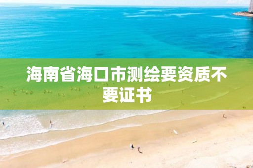 海南省海口市测绘要资质不要证书