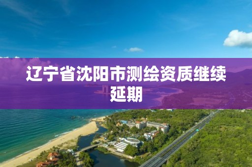 辽宁省沈阳市测绘资质继续延期