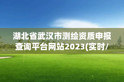 湖北省武汉市测绘资质申报查询平台网站2023(实时/更新中)