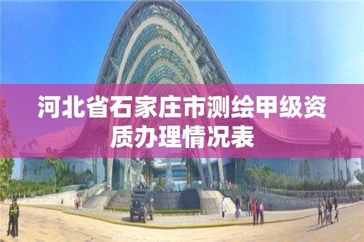 河北省石家庄市测绘甲级资质办理情况表