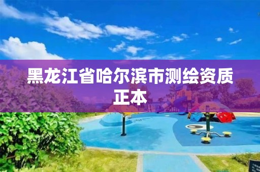 黑龙江省哈尔滨市测绘资质正本