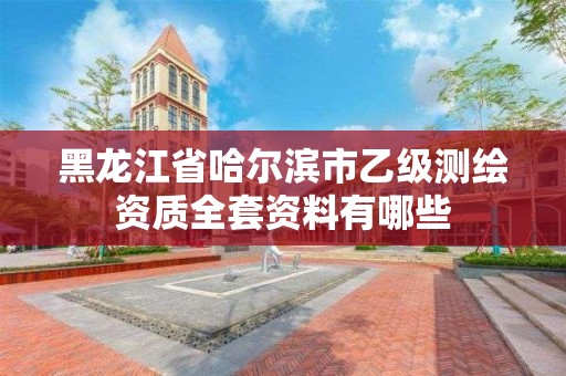 黑龙江省哈尔滨市乙级测绘资质全套资料有哪些