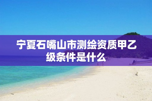 宁夏石嘴山市测绘资质甲乙级条件是什么