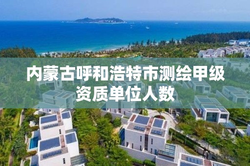 内蒙古呼和浩特市测绘甲级资质单位人数