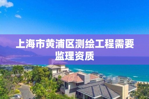 上海市黄浦区测绘工程需要监理资质