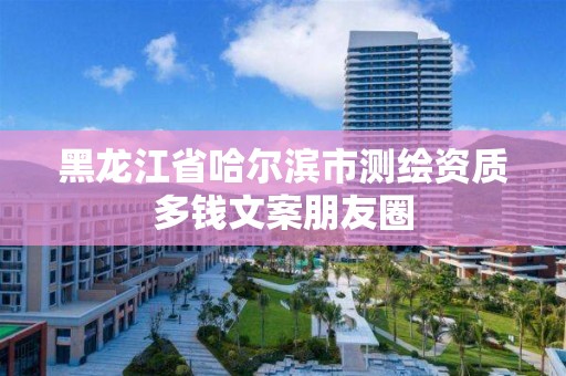 黑龙江省哈尔滨市测绘资质多钱文案朋友圈