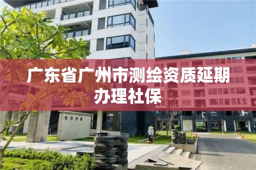 广东省广州市测绘资质延期办理社保