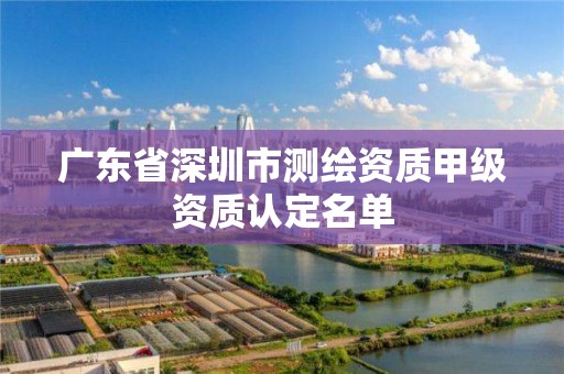 广东省深圳市测绘资质甲级资质认定名单