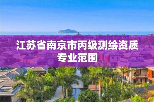 江苏省南京市丙级测绘资质专业范围