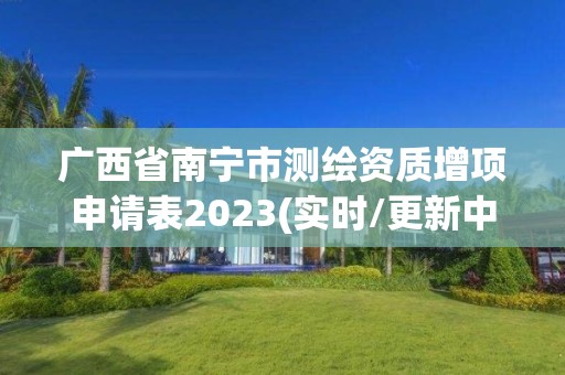 广西省南宁市测绘资质增项申请表2023(实时/更新中)