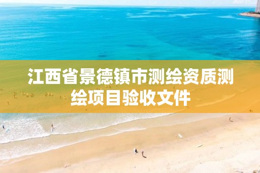 江西省景德镇市测绘资质测绘项目验收文件