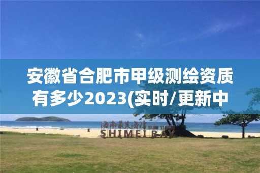 安徽省合肥市甲级测绘资质有多少2023(实时/更新中)