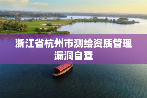 浙江省杭州市测绘资质管理漏洞自查