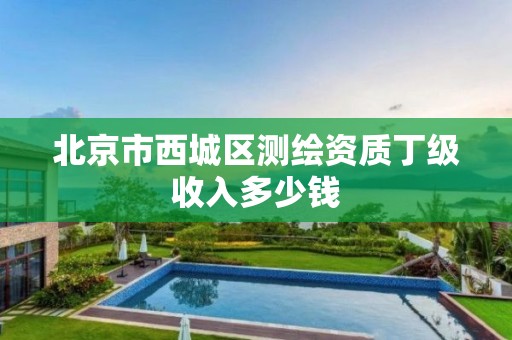 北京市西城区测绘资质丁级收入多少钱