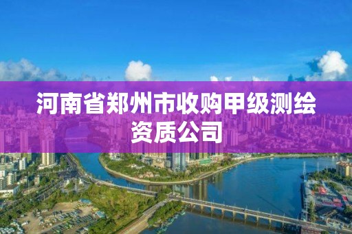 河南省郑州市收购甲级测绘资质公司