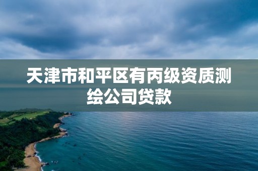 天津市和平区有丙级资质测绘公司贷款