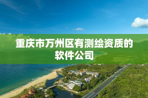 重庆市万州区有测绘资质的软件公司