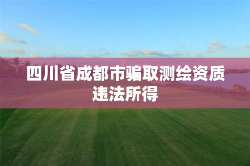 四川省成都市骗取测绘资质违法所得