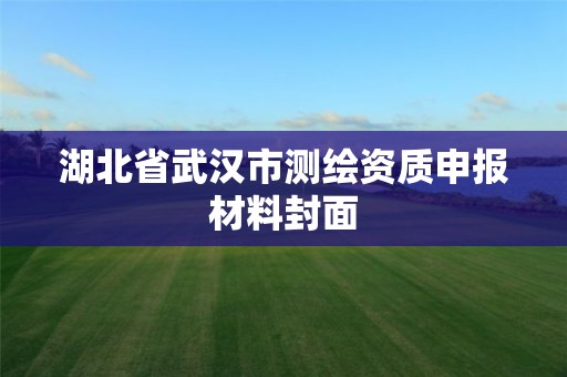 湖北省武汉市测绘资质申报材料封面