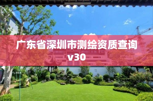 广东省深圳市测绘资质查询v30