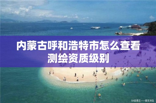 内蒙古呼和浩特市怎么查看测绘资质级别